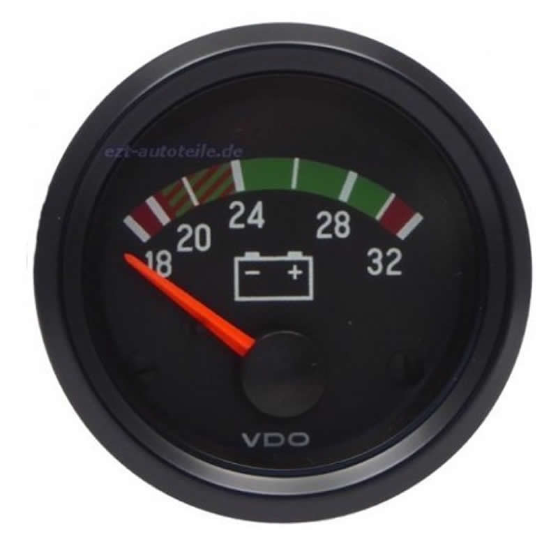 VDO Cockpit Vision Voltmeter 18-32V 52mm 24V gauge